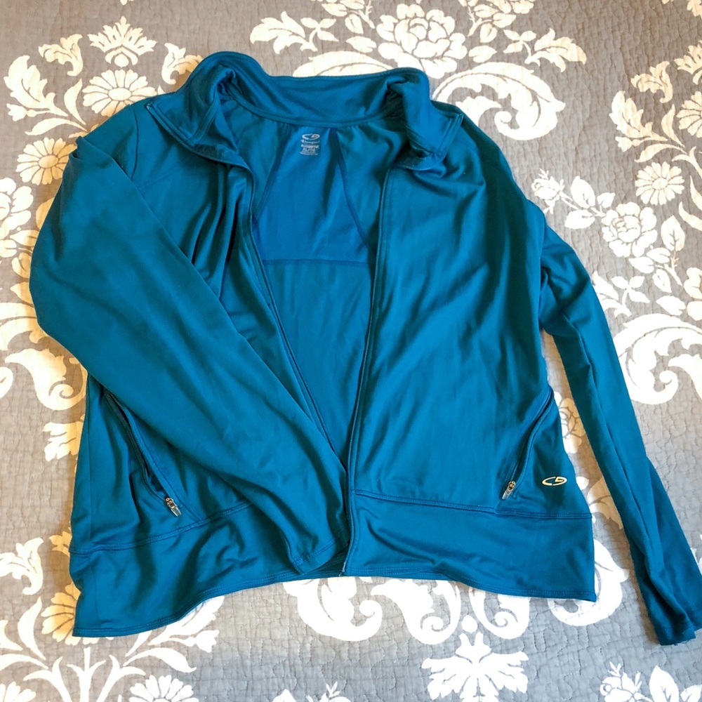 SOLD***Champion- Teal Blue Warm Up Jogger Jacket - Picture 2 of 6